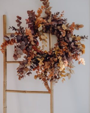 Couronne-eucalyptus-automne-reflets-fleurs-novembre