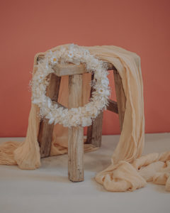 couronne fleurs séchées