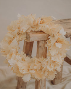couronne fleurs séchées