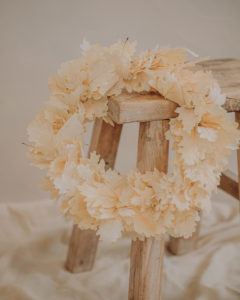 couronne fleurs séchées