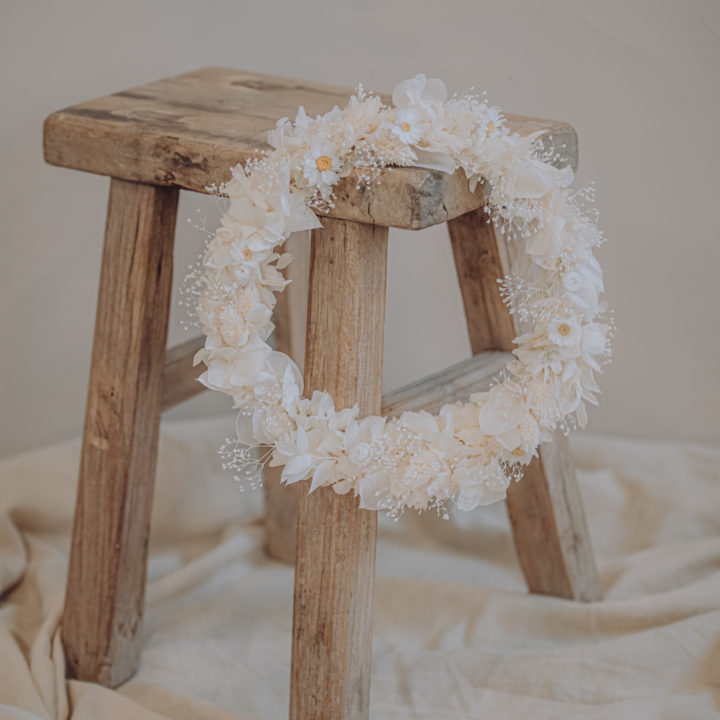 couronne fleurs séchées