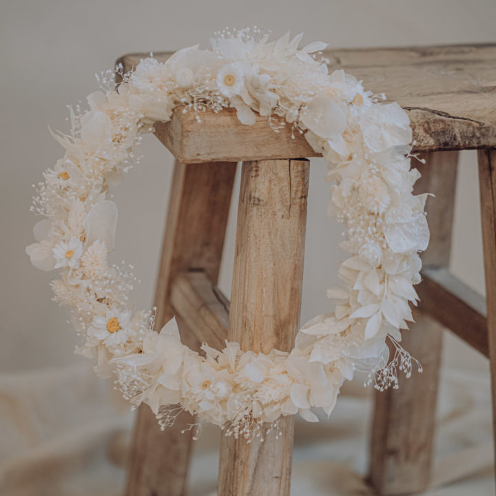 couronne fleurs séchées