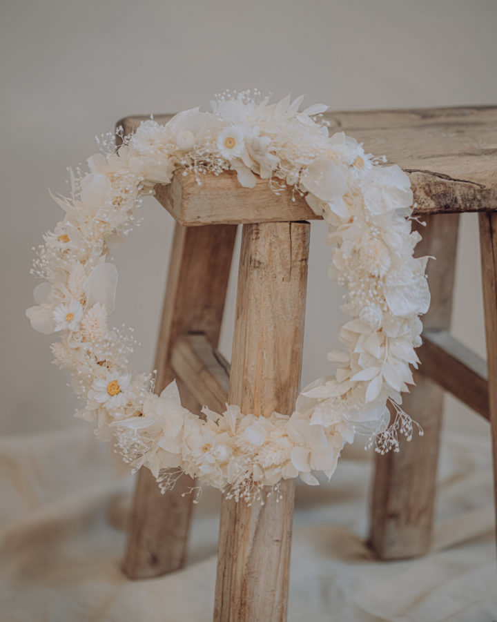 couronne fleurs séchées