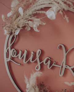 custom wreath mural dried flowers