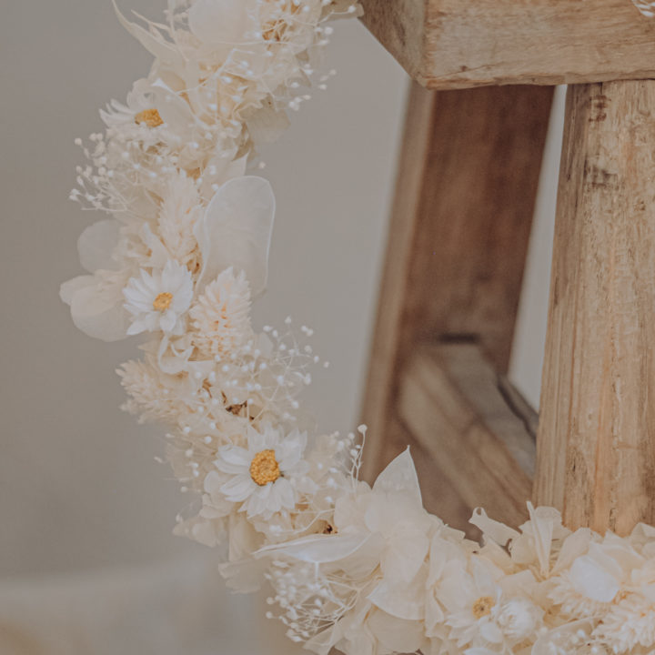 couronne fleurs séchées