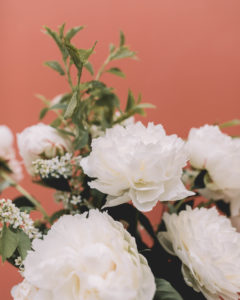 Delivery bouquet of peony