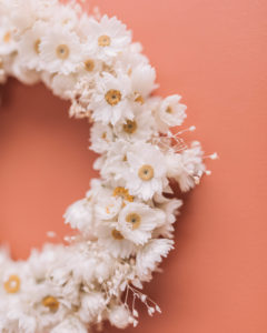 mini couronne fleurs séchées