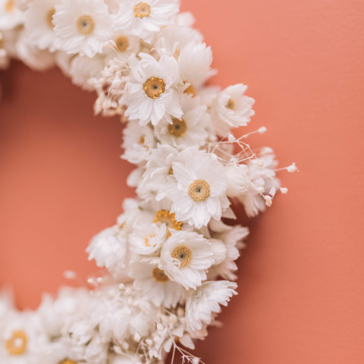 mini couronne fleurs séchées