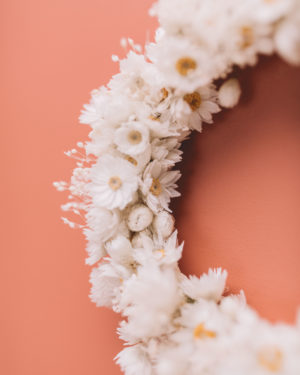 mini couronne fleurs séchées