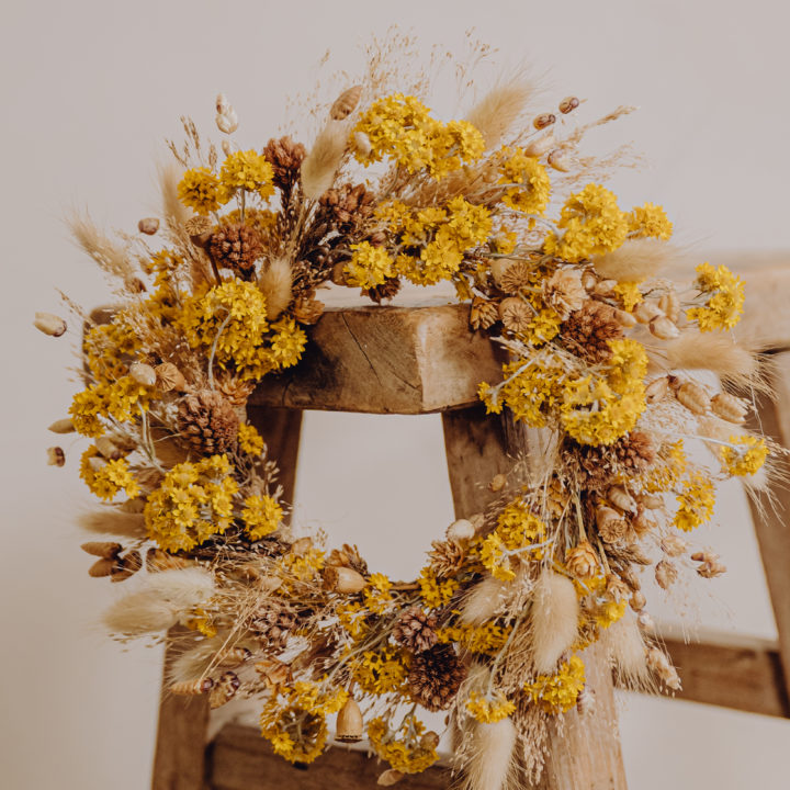 couronne fleurs champêtres