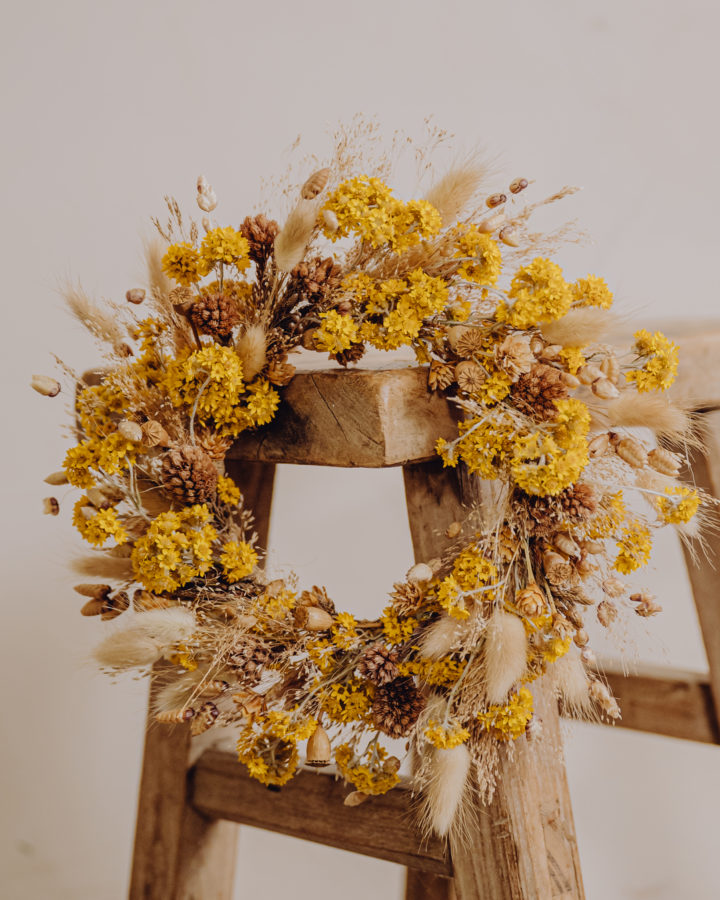 couronne fleurs champêtres