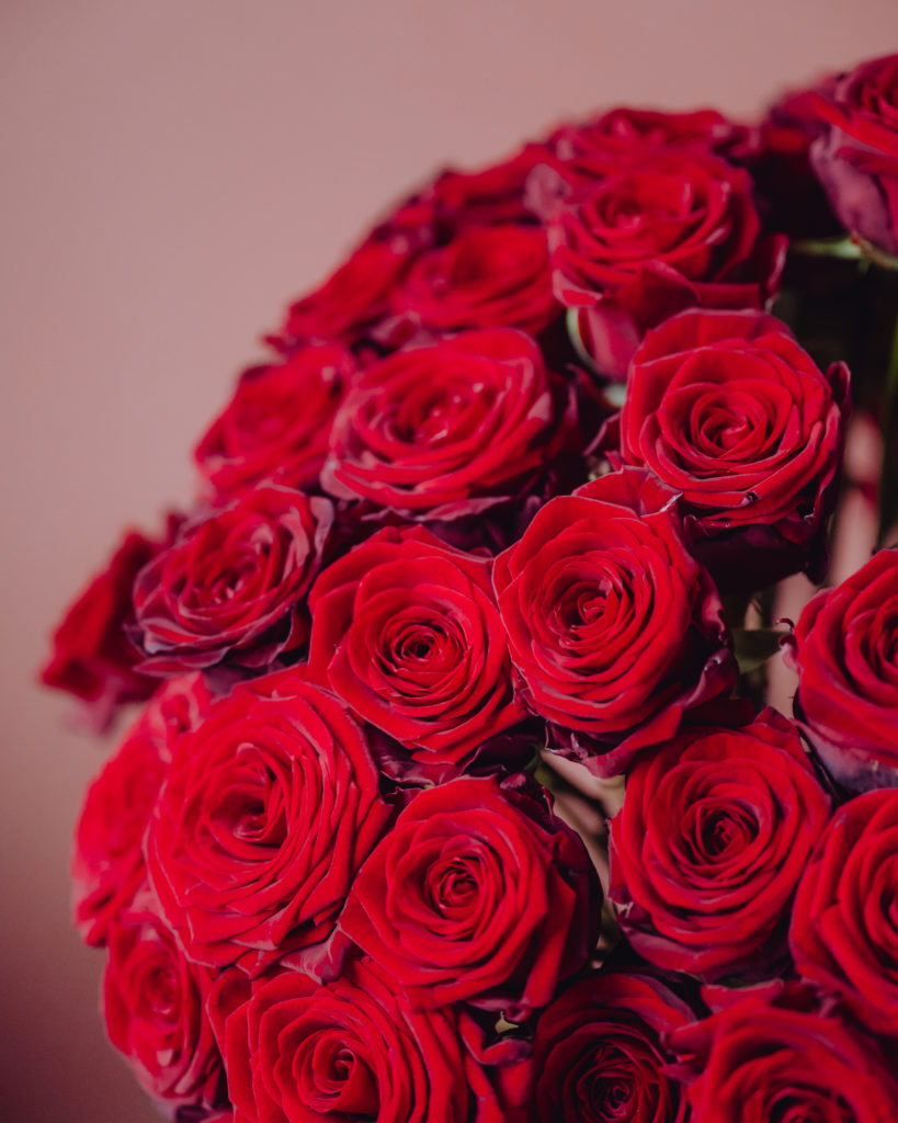 | N°51 | Bouquet saint Valentin rose rouge reflets fleurs célébrez l'amour